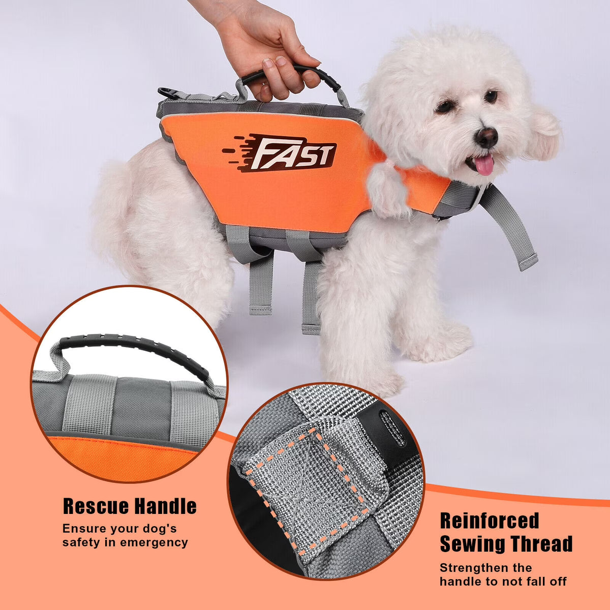 Reflective Dog Life Preserver Vest Y788262