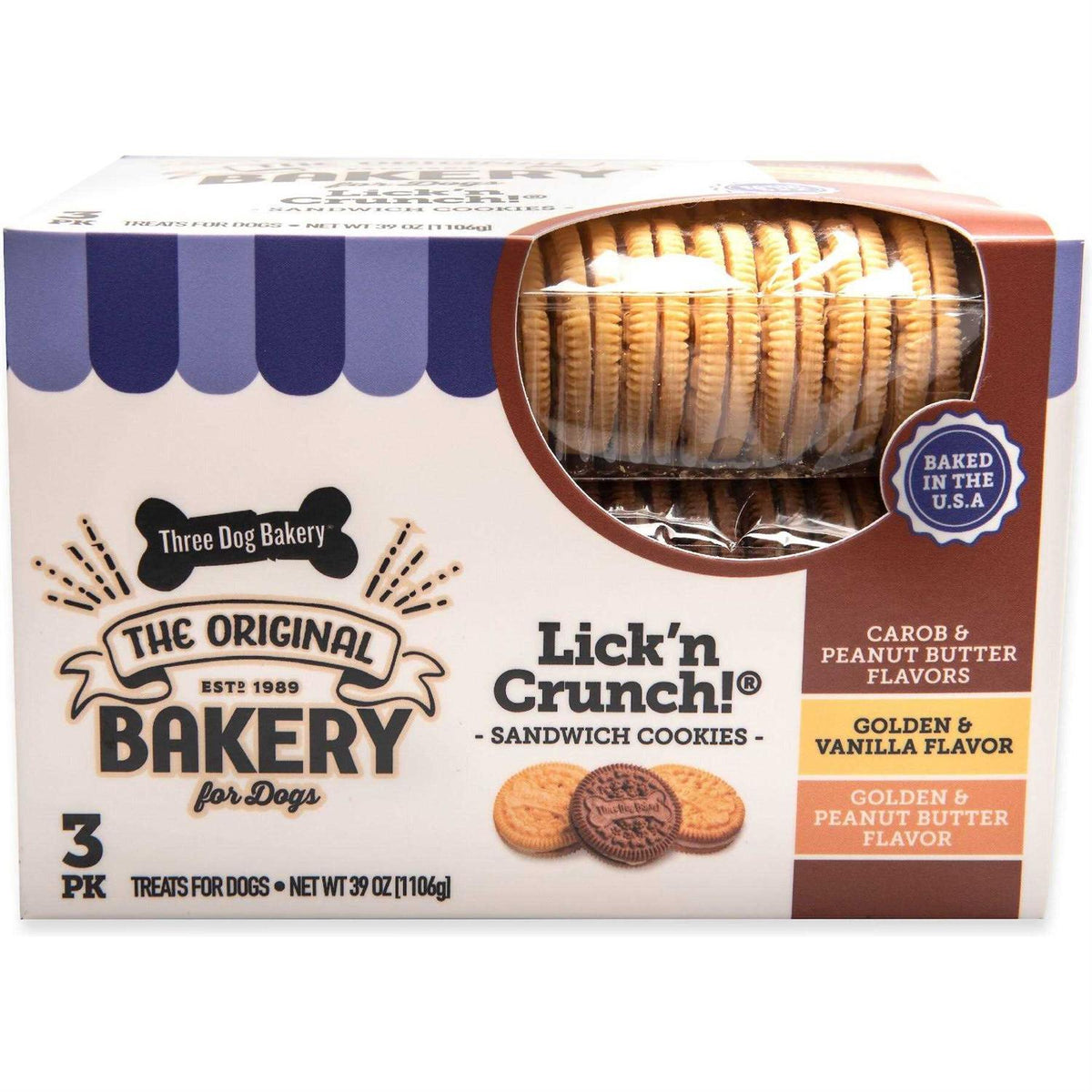 Sandwich Cookies Dog Treats with No Artificial Flavors M20772