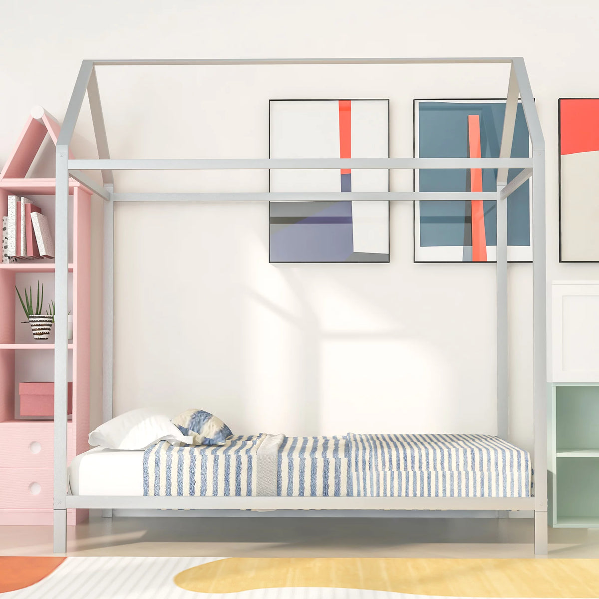 Twin Size Metal Platform Bed Frame G388639