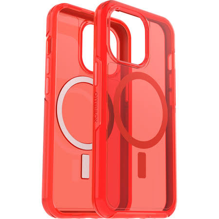 Clear Back Cover for MagSafe Polycarbonate Synthetic Rubber Red R70943