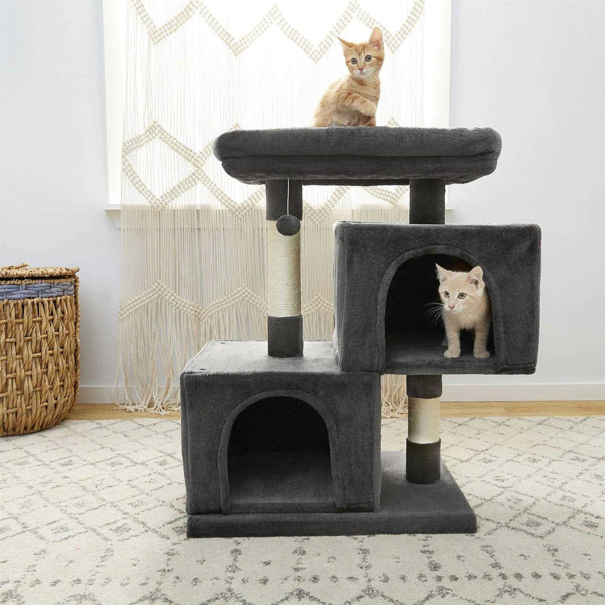 Faux Fur Cat Tree Condo W330113