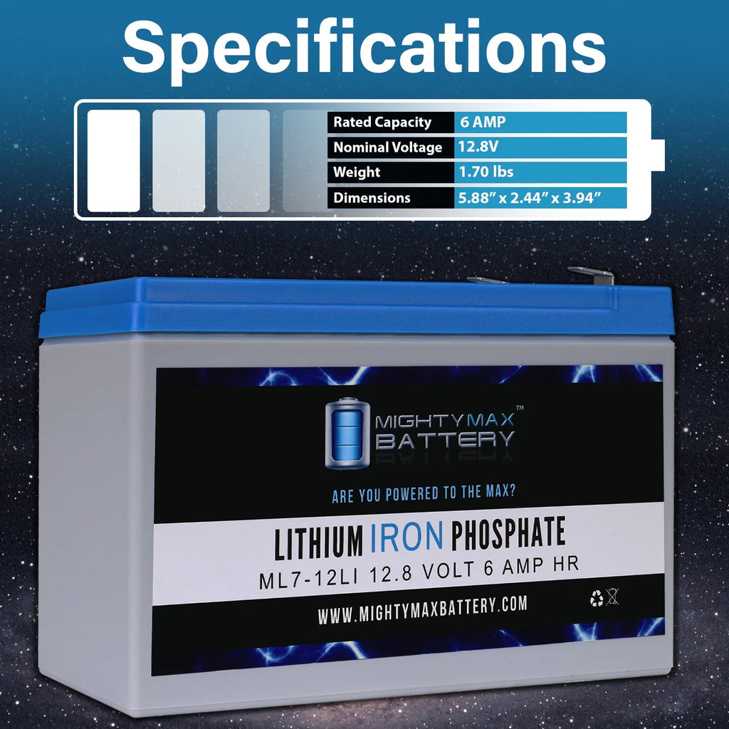 12V 7AH Lithium Replacement Battery U5080