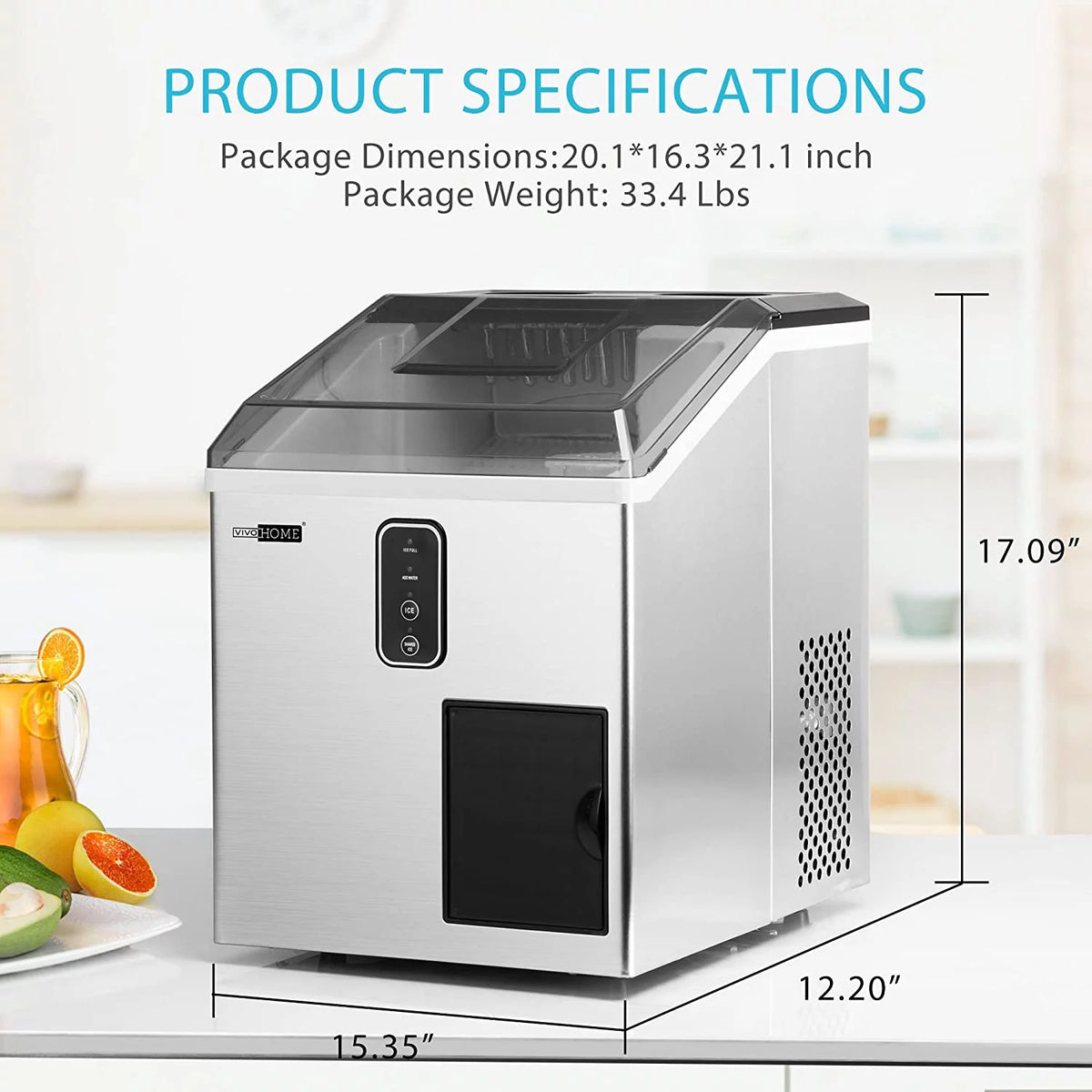 2 in 1 Countertop Ice Maker & Ice Shaver Machine H4625