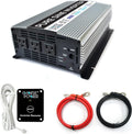 1500W Pure Sine Wave Power Inverter 12V DC to 120V AC with 3 AC Outlets Q973