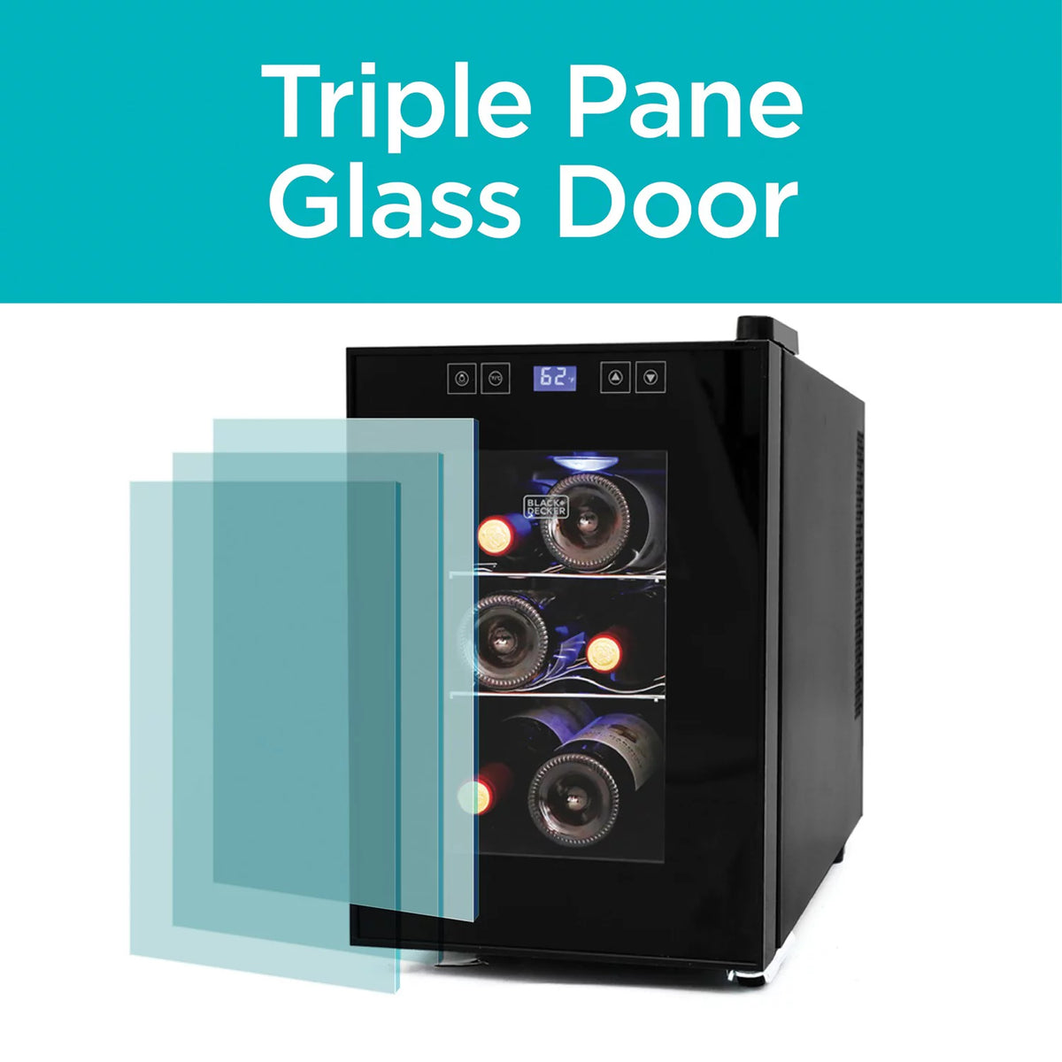6-Bottle Wine Cellar with LED Display S599