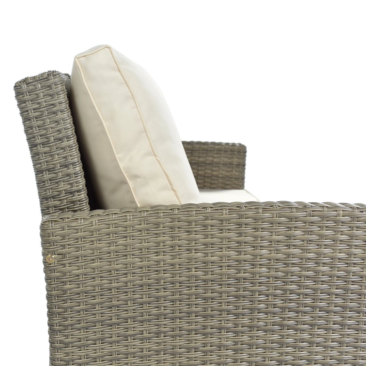 5 Piece Rattan Sectional Seating Group with Cushions and Table E7565